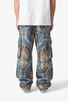 Ultra Baggy Jacquard Floral Cargo Pants | Multi Floral