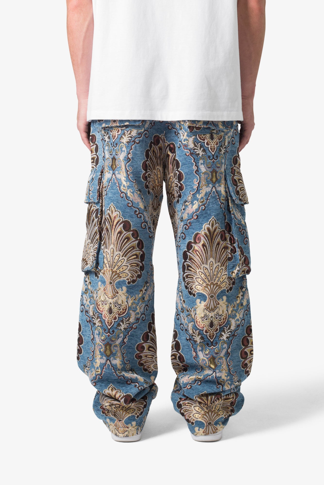 Ultra Baggy Jacquard Floral Cargo Pants | Multi Floral