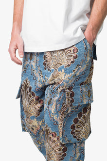 Ultra Baggy Jacquard Floral Cargo Pants | Multi Floral