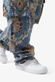 Ultra Baggy Jacquard Floral Cargo Pants | Multi Floral