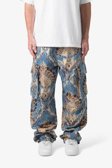 Ultra Baggy Jacquard Floral Cargo Pants | Multi Floral