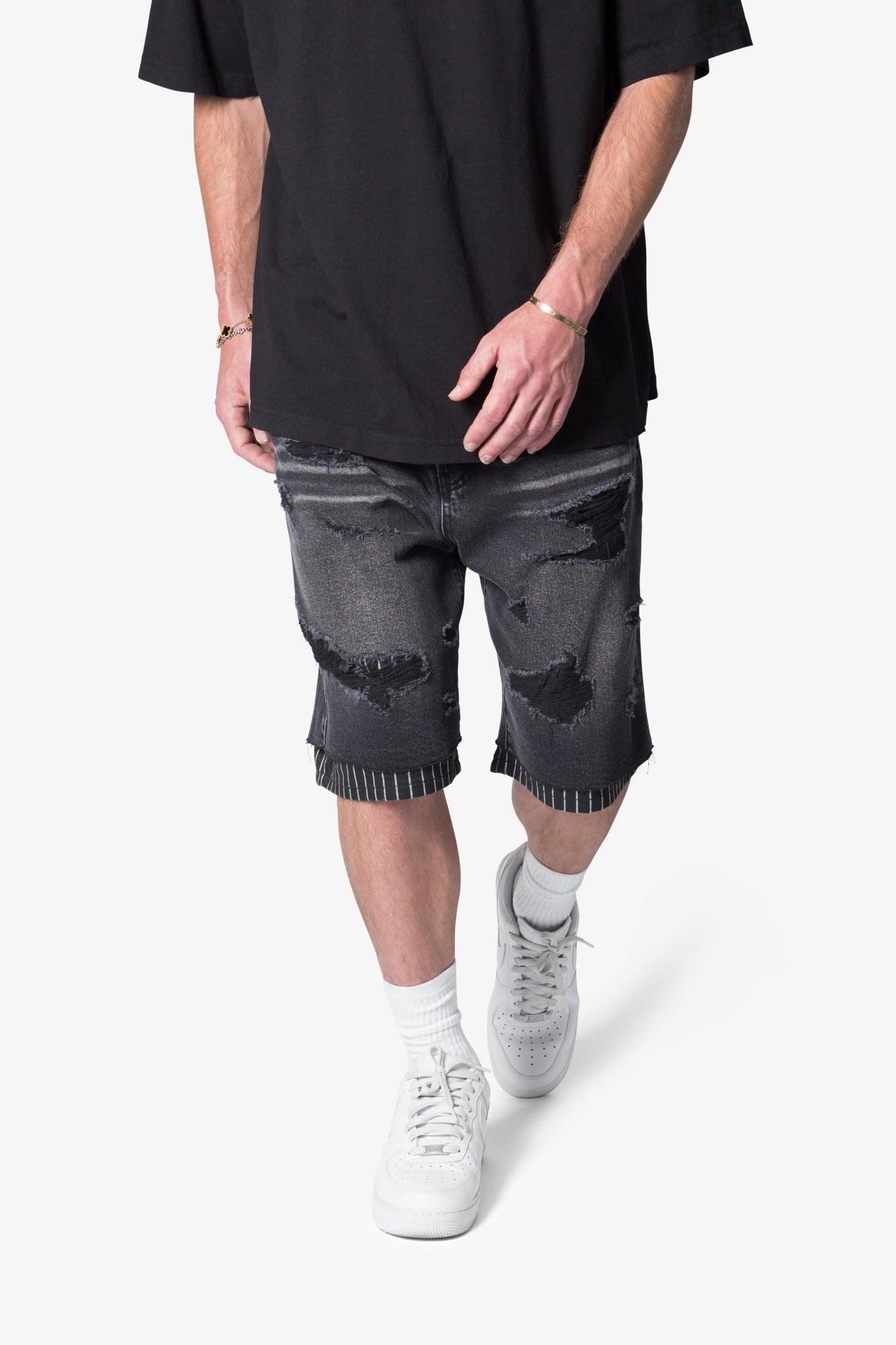 Ultra Baggy Lined Denim Shorts | Washed Black