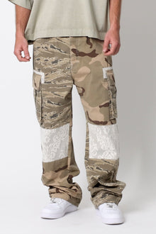 Ultra Baggy Mixed Camo Cargo Pants | Multi