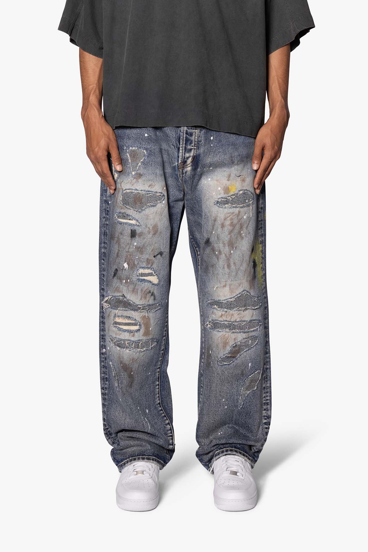 Ultra Baggy Overly Washed Denim | Blue
