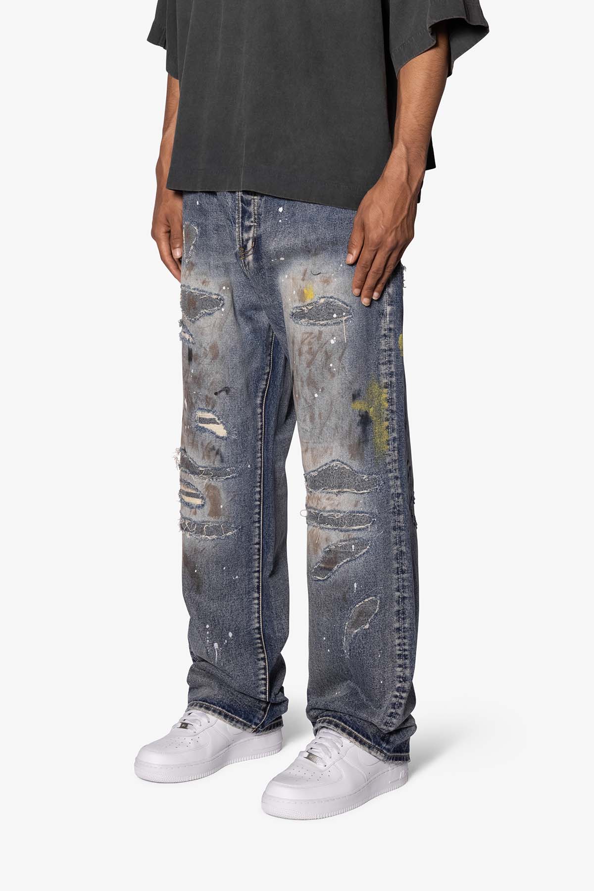Ultra Baggy Overly Washed Denim | Blue