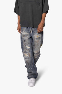 Ultra Baggy Overly Washed Denim | Blue