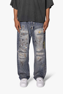 Ultra Baggy Overly Washed Denim | Blue