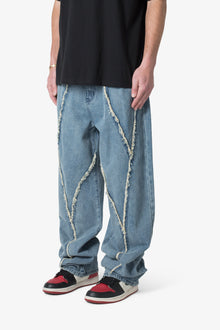 Ultra Baggy Raw Seamed Denim | Blue