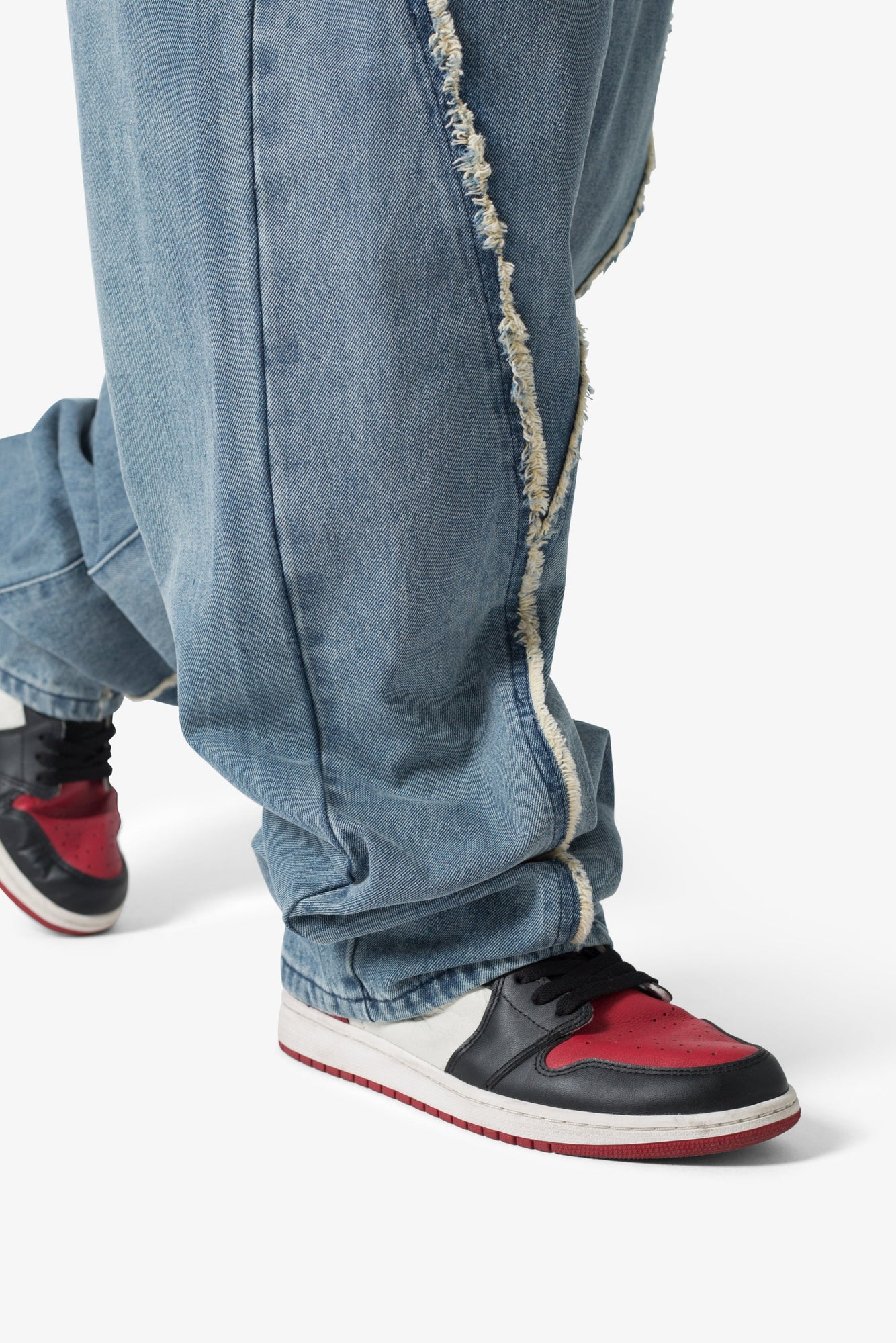 Ultra Baggy Raw Seamed Denim | Blue