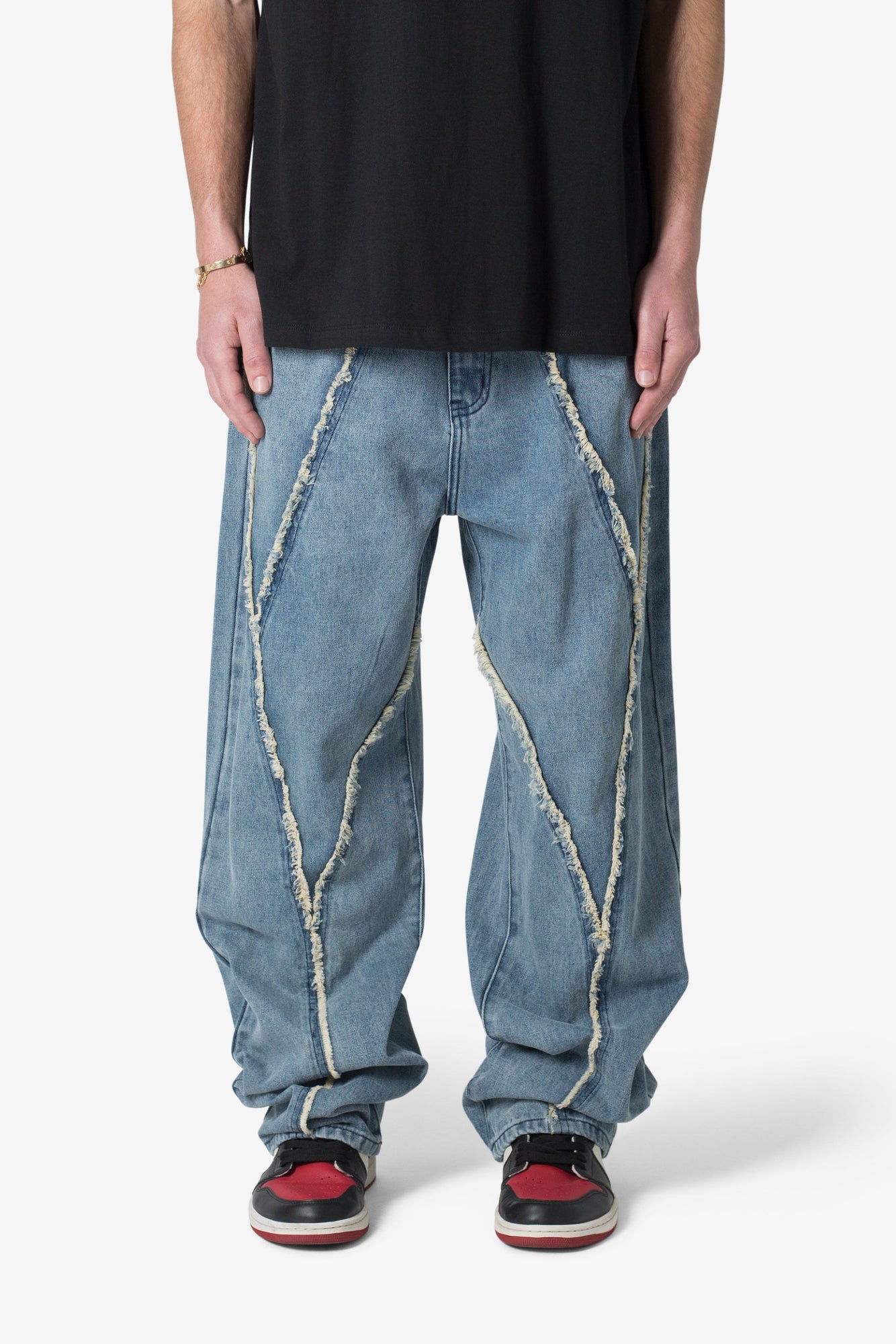Ultra Baggy Raw Seamed Denim | Blue