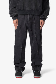 Ultra Baggy Rivet Denim | Black