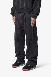 Ultra Baggy Rivet Denim | Black