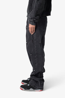 Ultra Baggy Rivet Denim | Black