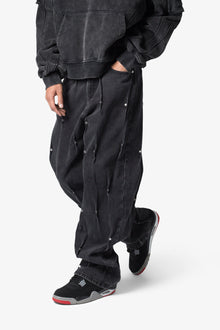 Ultra Baggy Rivet Denim | Black