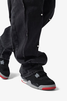 Ultra Baggy Rivet Denim | Black