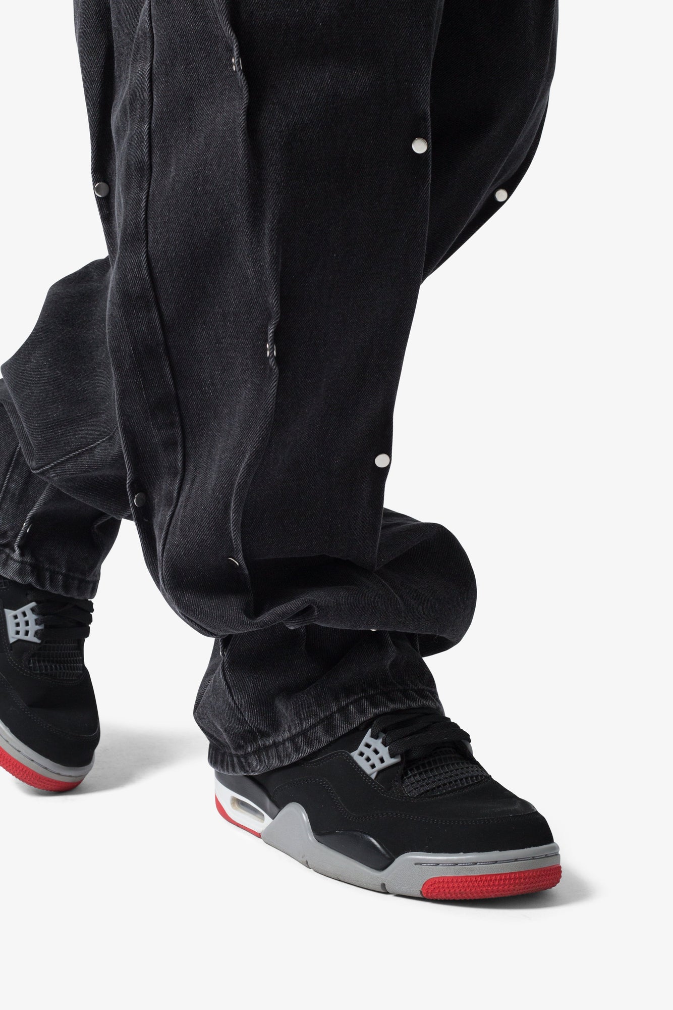 Ultra Baggy Rivet Denim | Black