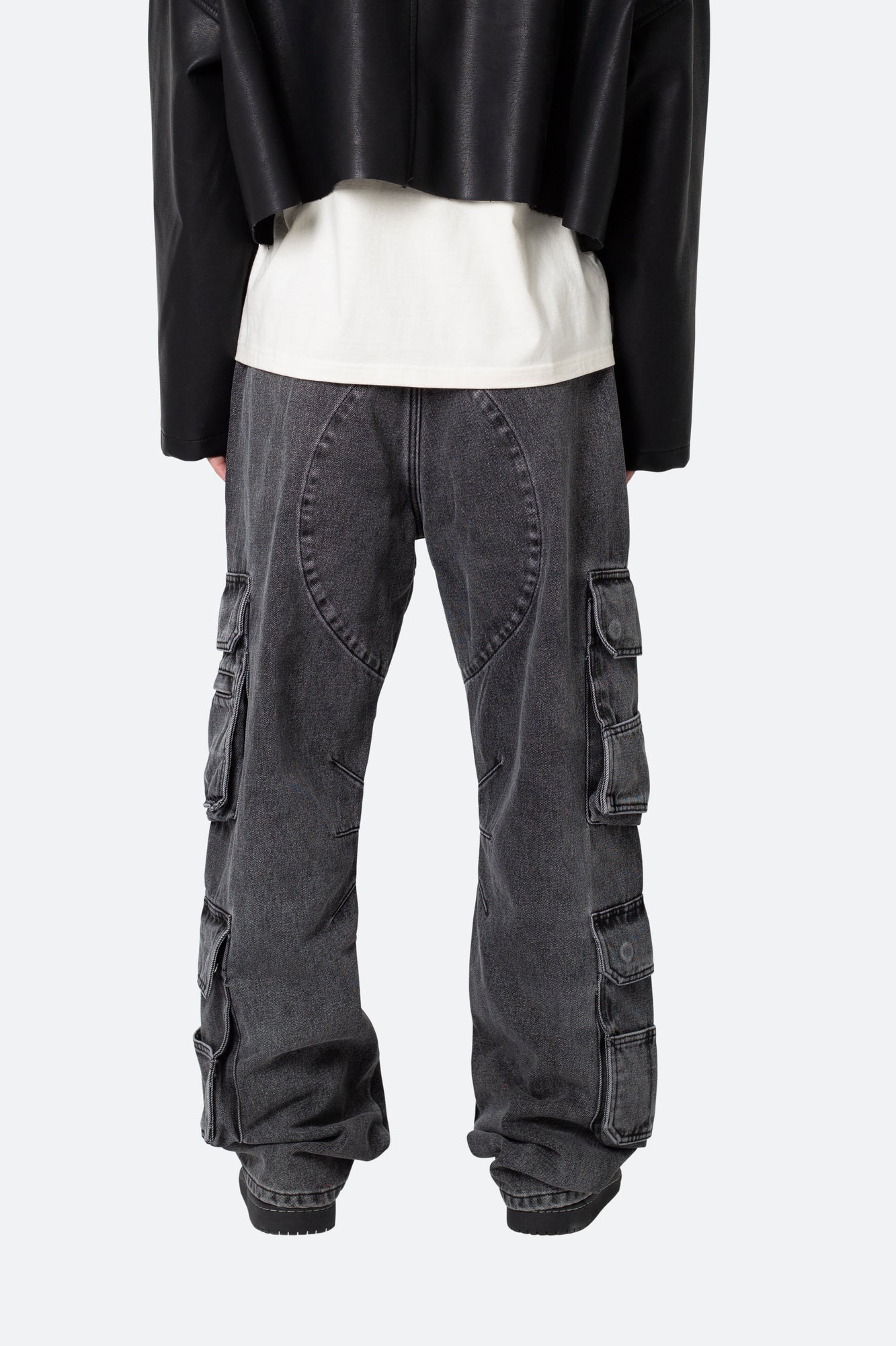 Ultra Baggy Skate Cargo Denim | Washed Black
