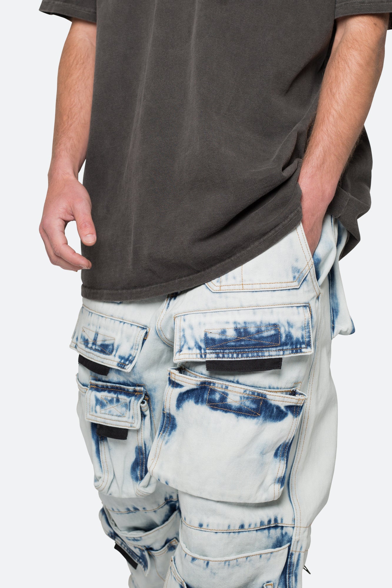 Ultra Baggy Spray Cargo Denim | Blue