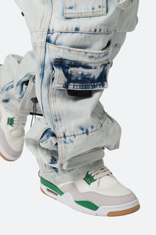 Ultra Baggy Spray Cargo Denim | Blue