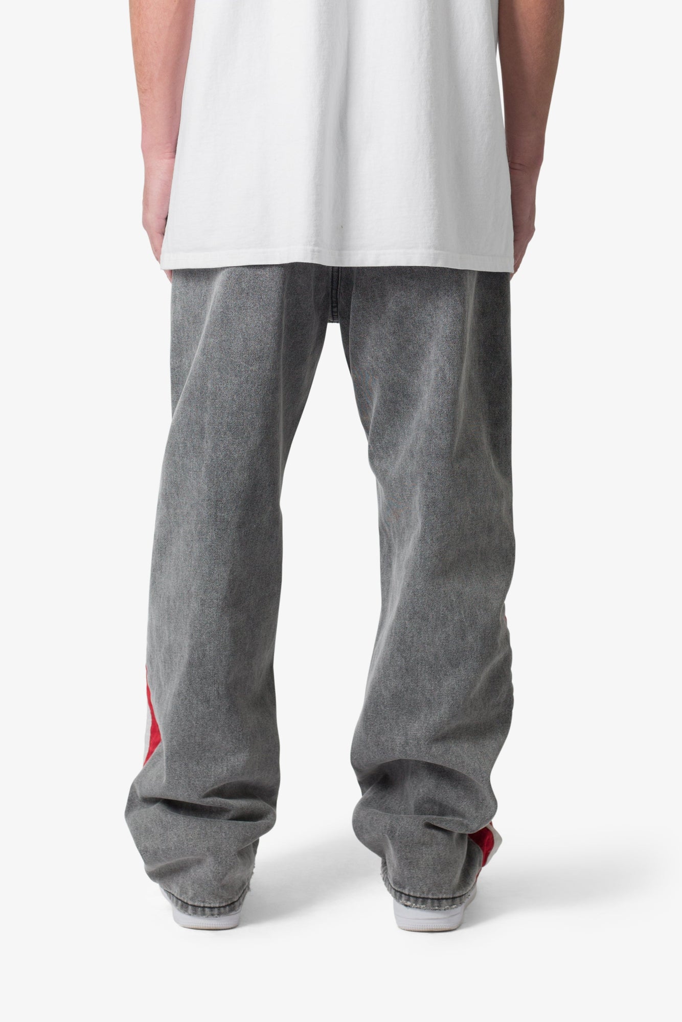 Ultra Baggy Stripe Denim | Black x Red
