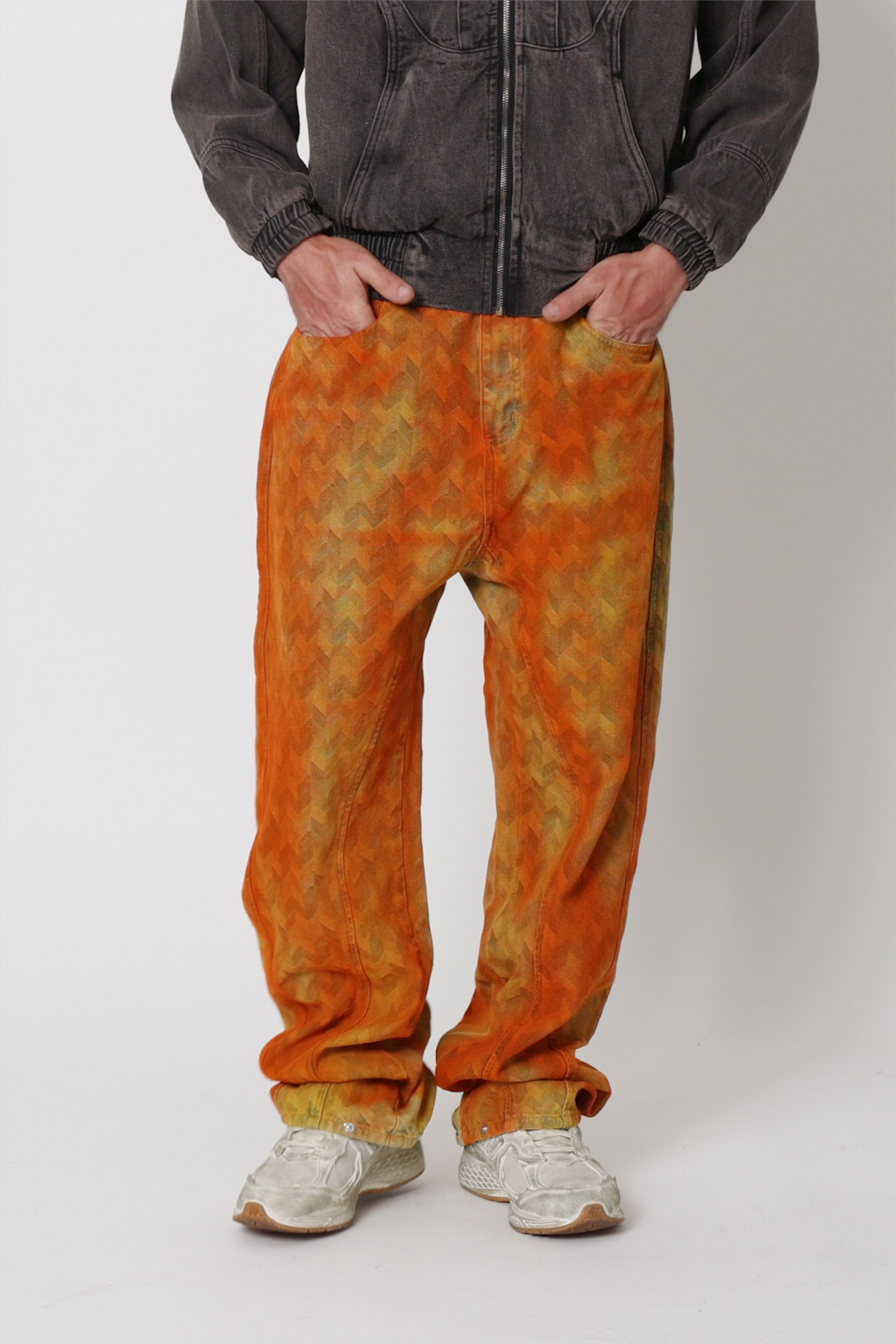Ultra Baggy Sunny Jacquard Denim | Orange
