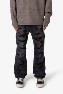 Ultra Baggy Thrashed Denim | Black