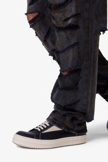 Ultra Baggy Thrashed Denim | Black