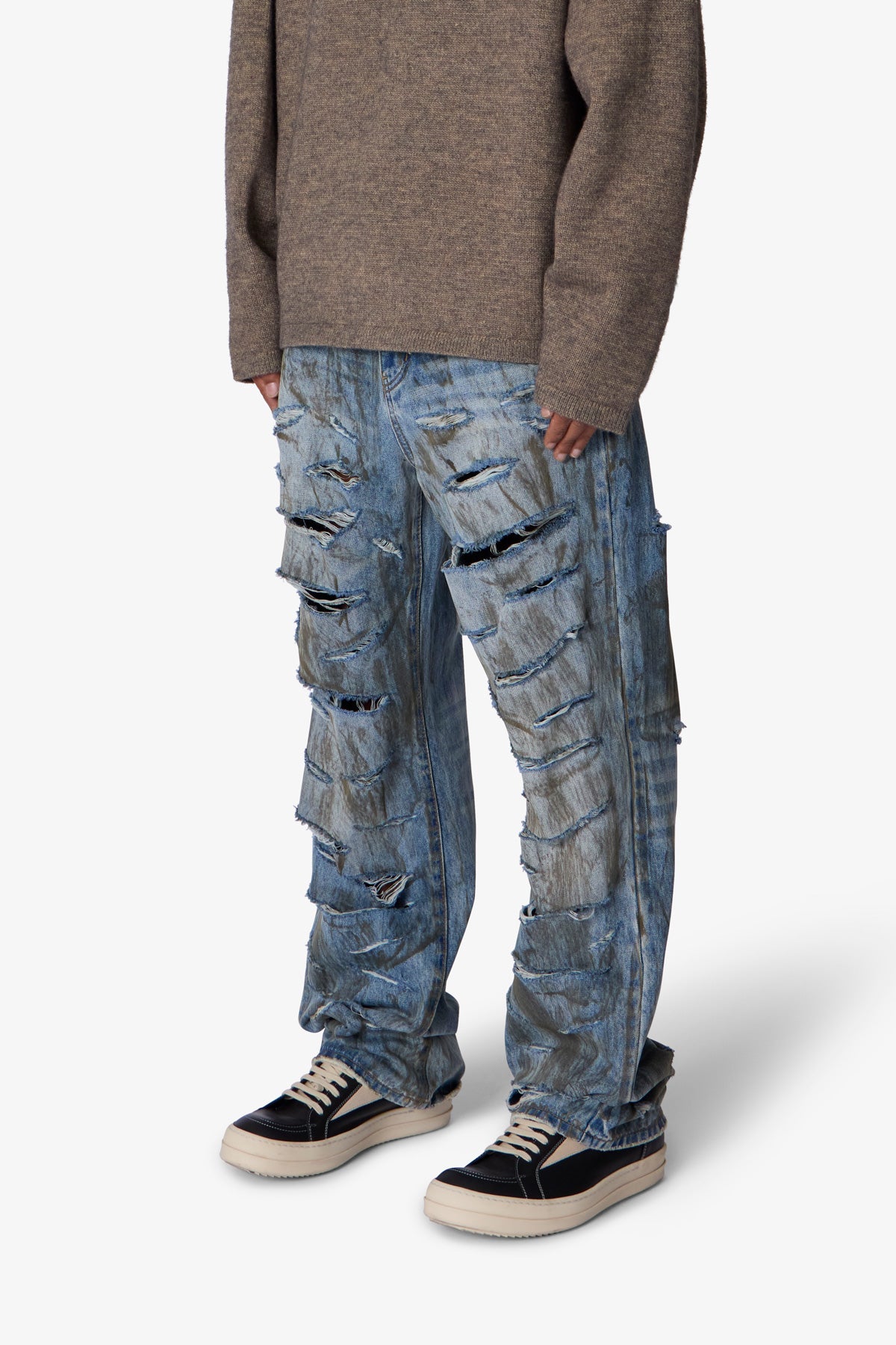 Ultra Baggy Thrashed Denim | Blue