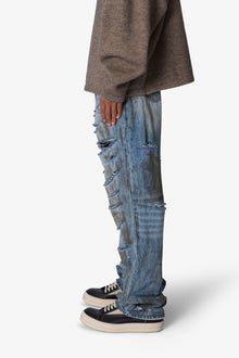 Ultra Baggy Thrashed Denim | Blue