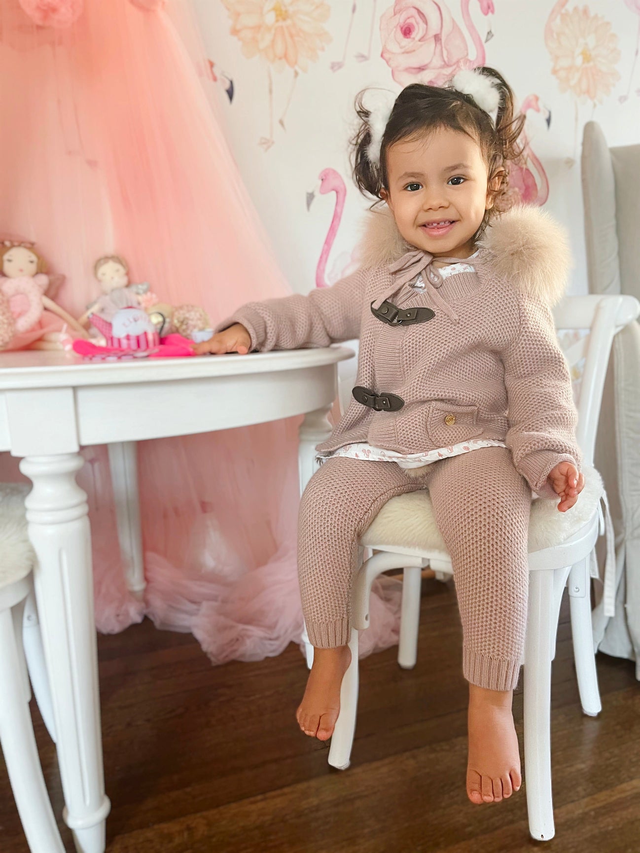 Unisex | Honeycomb Dusty Cashmere Pram Coat | Pink