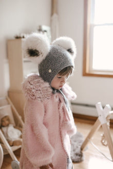 Unisex | Honeycomb Grey Cashmere Bonnet | Gray