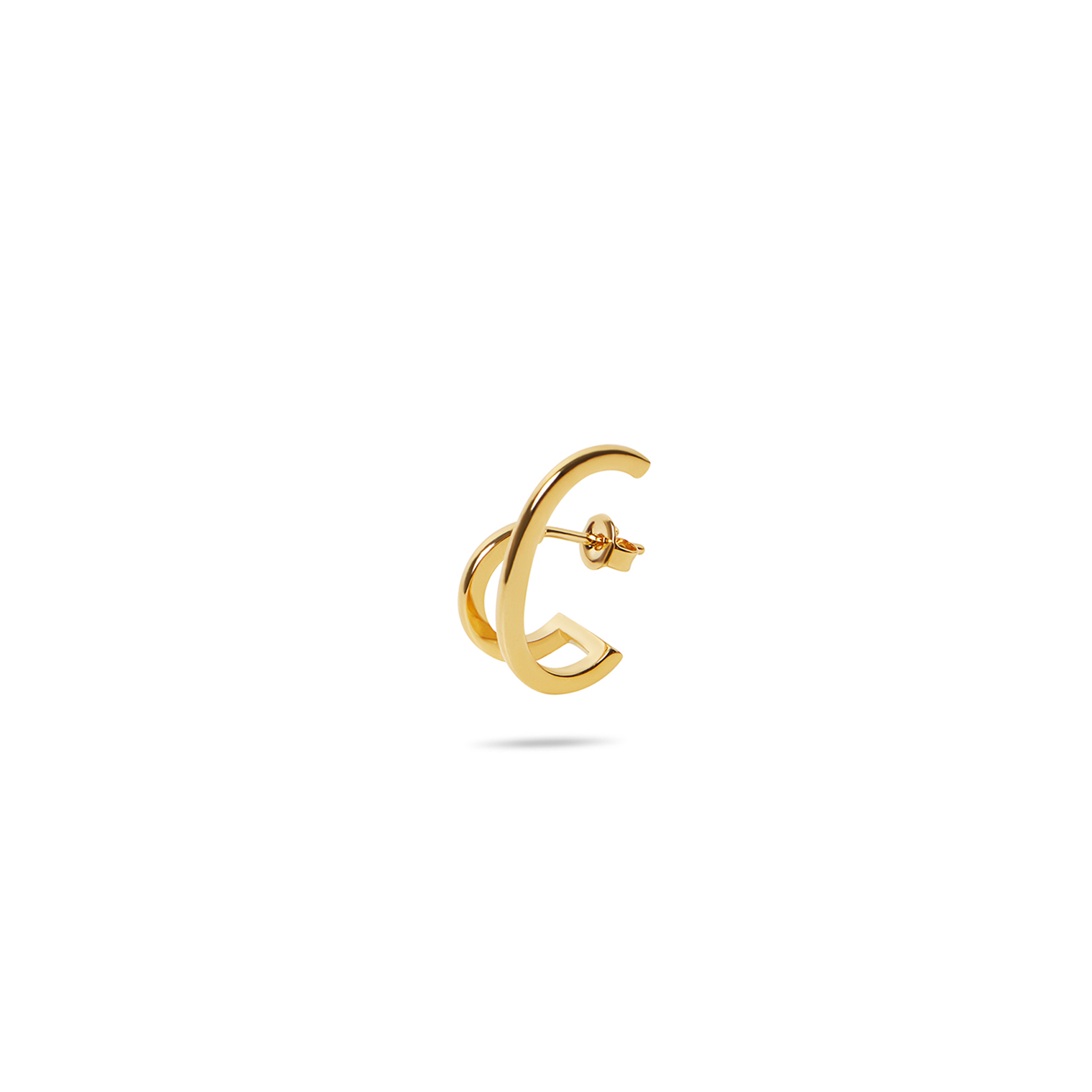 The Double Hoop Ear Suspender | 18K Yellow Gold-Plated