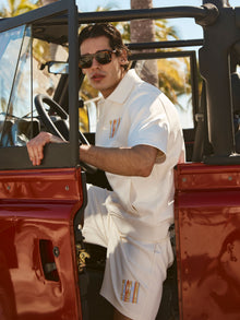 Men | Urso Short Sleeve Track Jacket | Gardenia