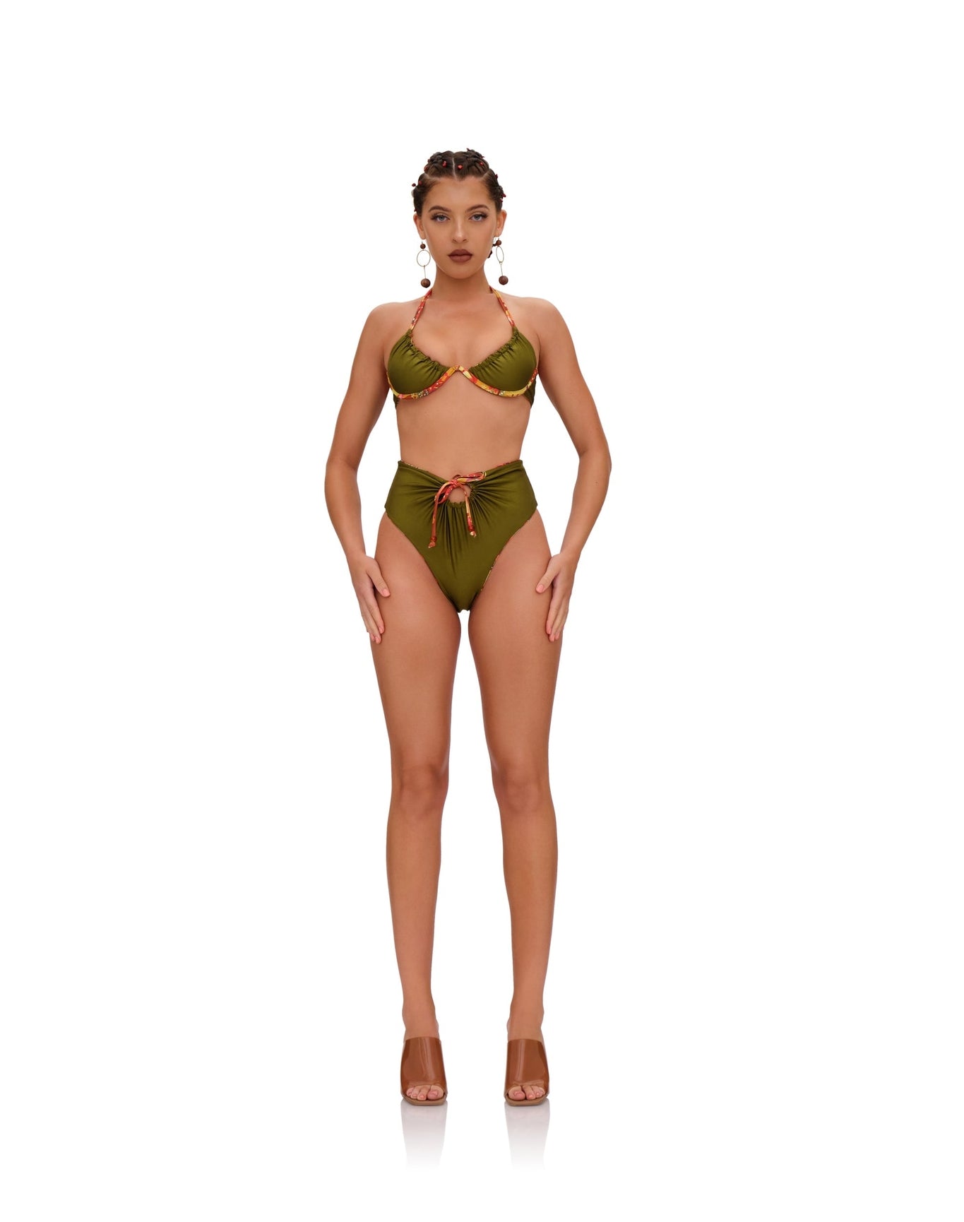 Uwa Reversible Bikini Top | Kola Print