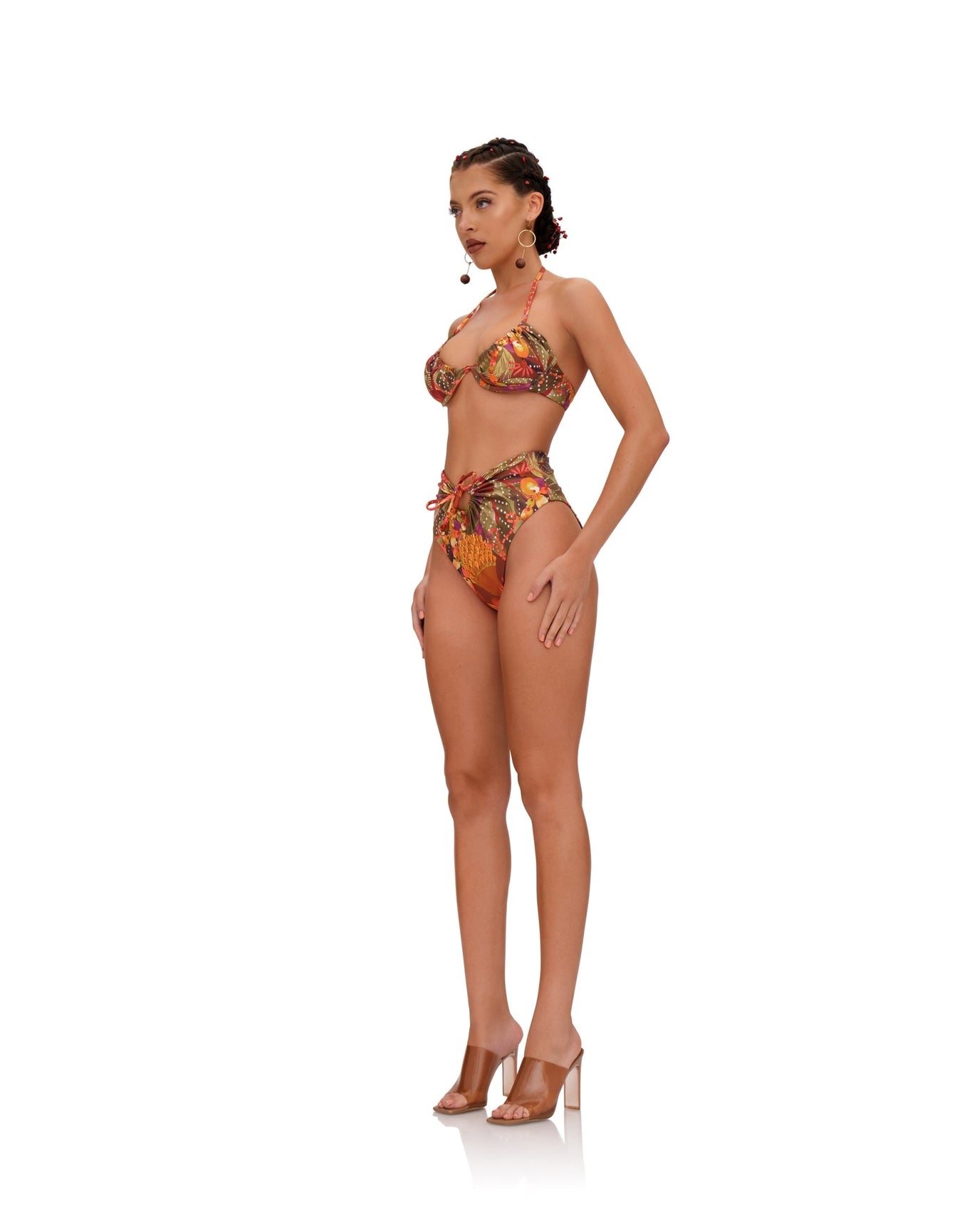 Uwa Reversible Bikini Top | Kola Print