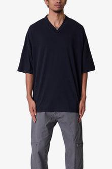 V Neck Tee | Washed Black