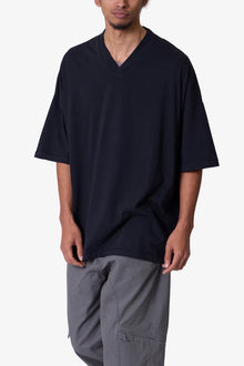 V Neck Tee | Washed Black
