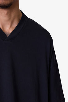 V Neck Tee | Washed Black