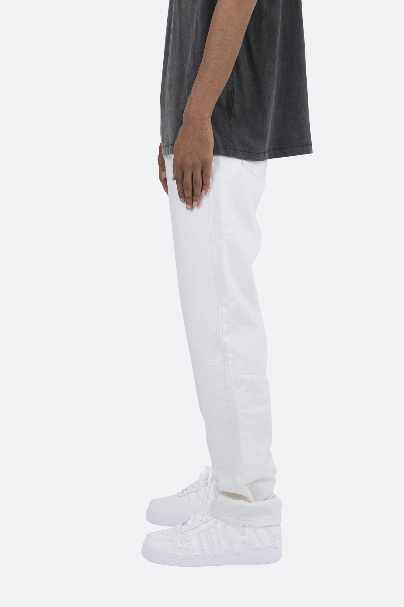 V123 Repaired Baggy Denim | White