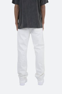 V123 Repaired Baggy Denim | White
