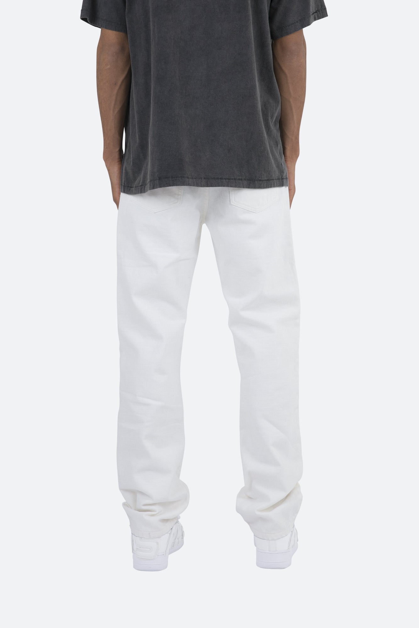 V123 Repaired Baggy Denim | White