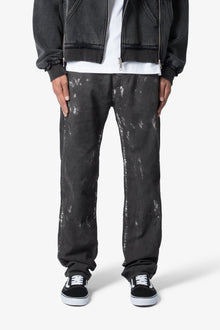 V377 Straight Denim | Washed Black