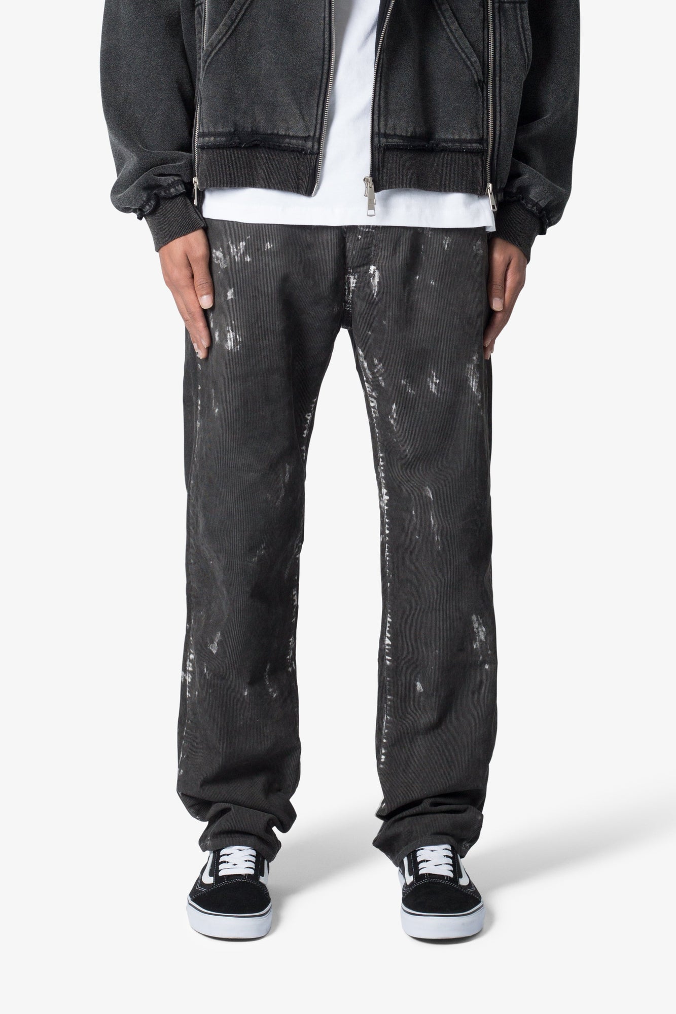 V377 Straight Denim | Washed Black
