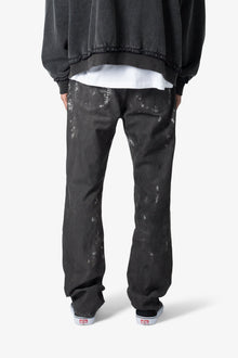 V377 Straight Denim | Washed Black