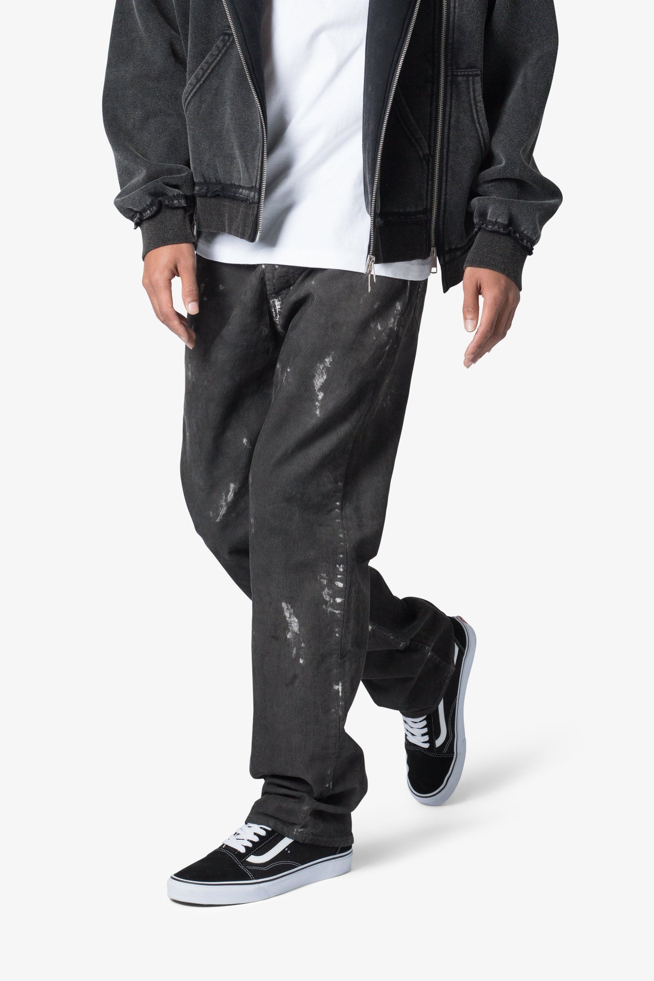 V377 Straight Denim | Washed Black