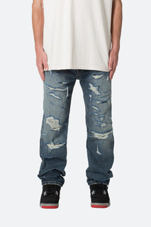 V567 Baggy Destroyed Denim | Blue