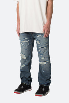 V567 Baggy Destroyed Denim | Blue