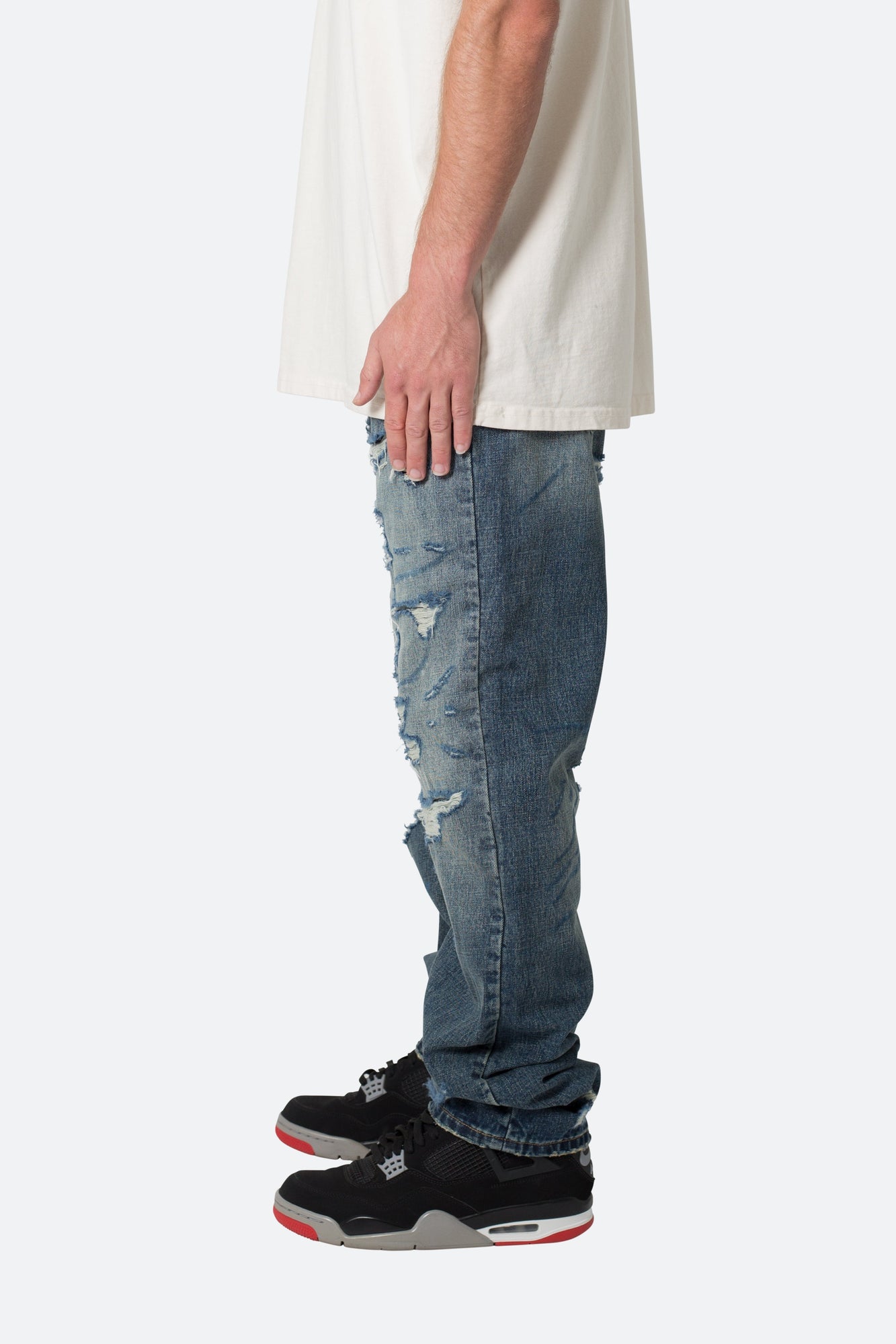 V567 Baggy Destroyed Denim | Blue