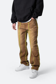 V592 Serged Baggy Denim | Brown