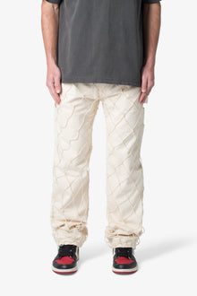 V623 Cargo Net Baggy Pants | Cream